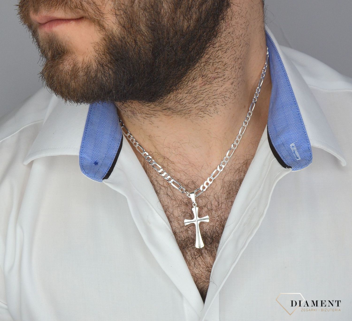 Łańcuszek srebrny 925 Figaro DIA-LAN-565165-120-925 0,5mm (1).jpg